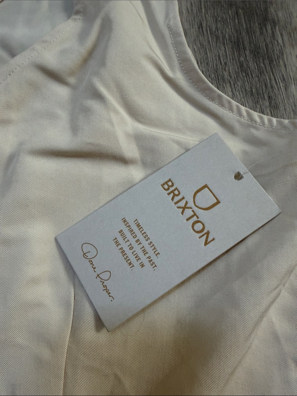 Brixton Sleeveless Button-Front Crop Top in Cream - Picture 8 of 12